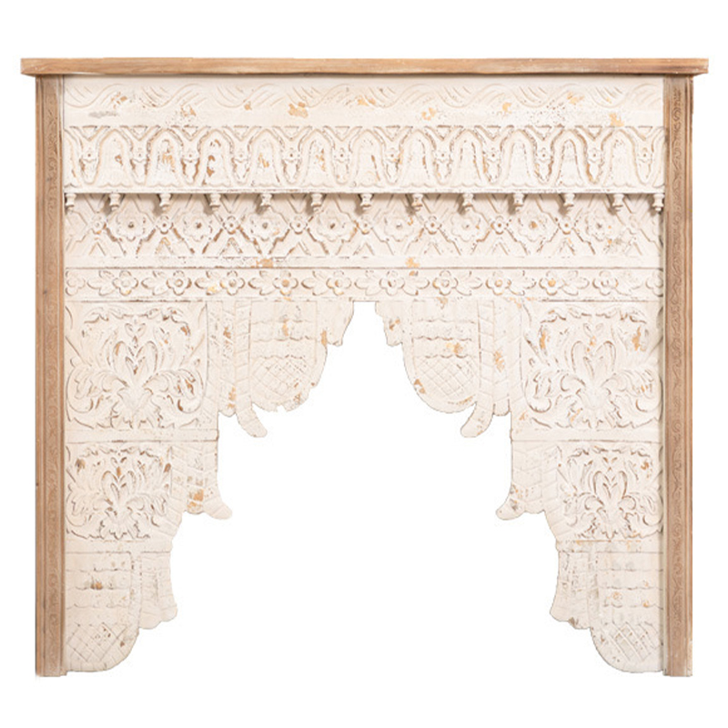 Консоль Indian Antique White Furniture Shakti Console Бежевый Древесина в Санкт-петербурге | Loft Concept 