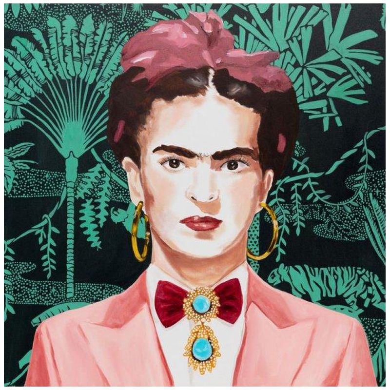 Картина Frida with Pink Power Suit and Jungle Wallpaper Мульти в Санкт-петербурге | Loft Concept 