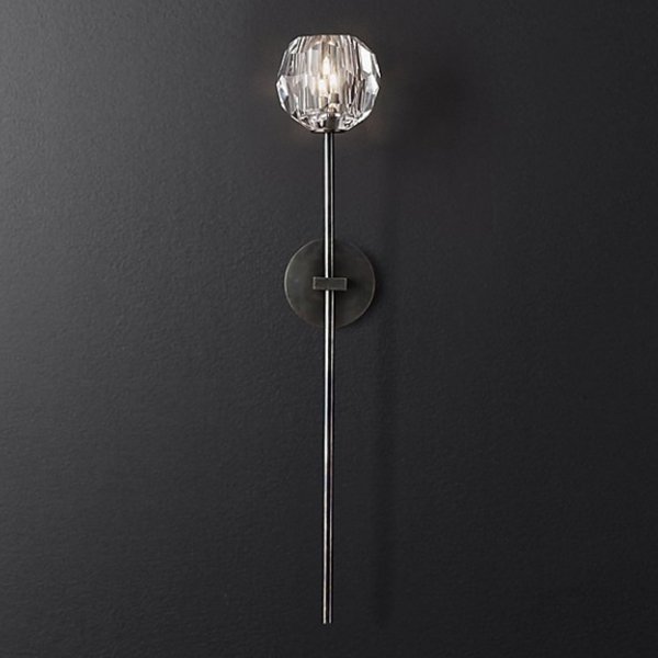 Бра RH Boule de Cristal Long Sconce Black Черный в Санкт-петербурге | Loft Concept 