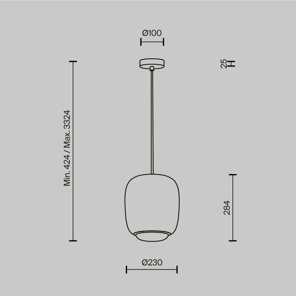 Подвесной светильник Brio Серый 3000К 12Вт в Санкт-петербурге
