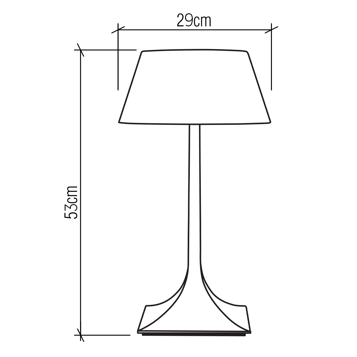 Настольная лампа со скошенным конусовидным абажуром и фигурной ножкой в цвете тик Accord Lighting в Санкт-петербурге