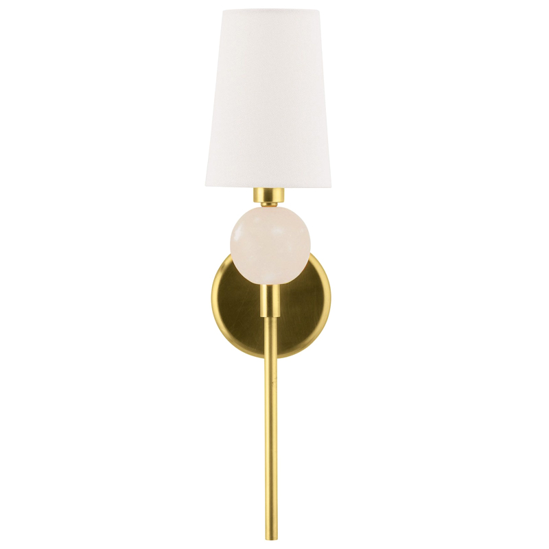 Бра Arteriors MENDEE SCONCE GOLD Золотой Белый в Санкт-петербурге | Loft Concept 