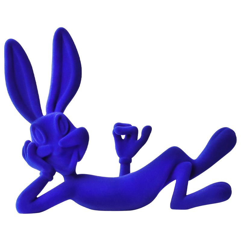 Декоративная статуэтка синий флок Bugs Bunny Blue Statuette Синий в Санкт-петербурге | Loft Concept 