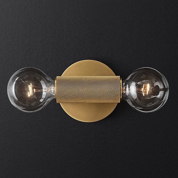 Бра RH Utilitaire Inline Sconce Brass Латунь в Санкт-петербурге | Loft Concept 