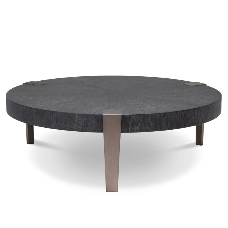 Кофейный стол Eichholtz COFFEE TABLE OXNARD Gray oak Серый Дуб Темная бронза в Санкт-петербурге | Loft Concept 