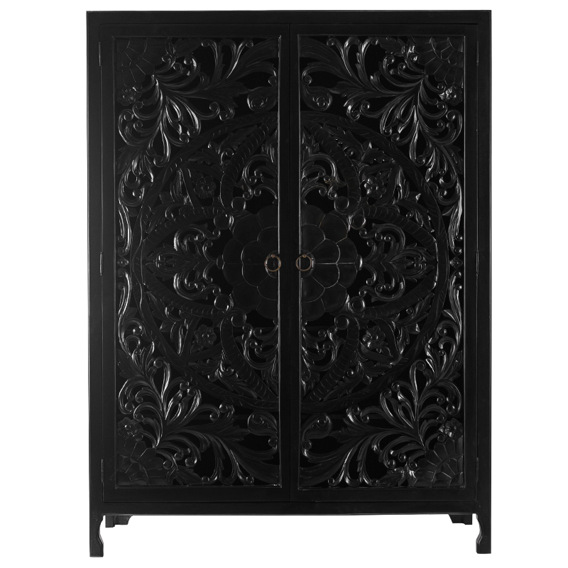 Шкаф Beauden Lace Cabinet Black Черный в Санкт-петербурге | Loft Concept 