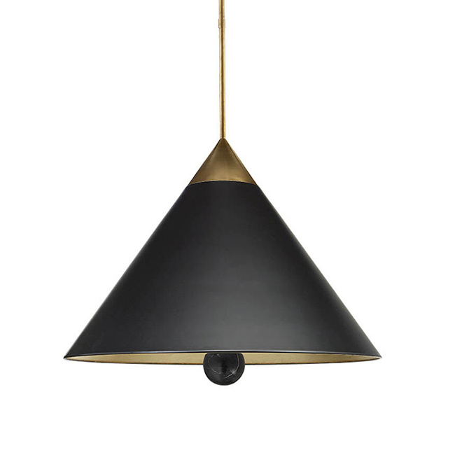 Подвесной светильник Cleo Pendant Brass & Black Черный Латунь в Санкт-петербурге | Loft Concept 