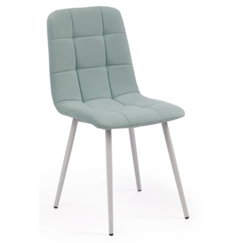 Стул Nancy Velour Light Blue Chair Светло-голубой Черный в Санкт-петербурге | Loft Concept 