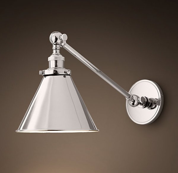 Бра 20TH C Library Single Sconce silver  в Санкт-петербурге | Loft Concept 