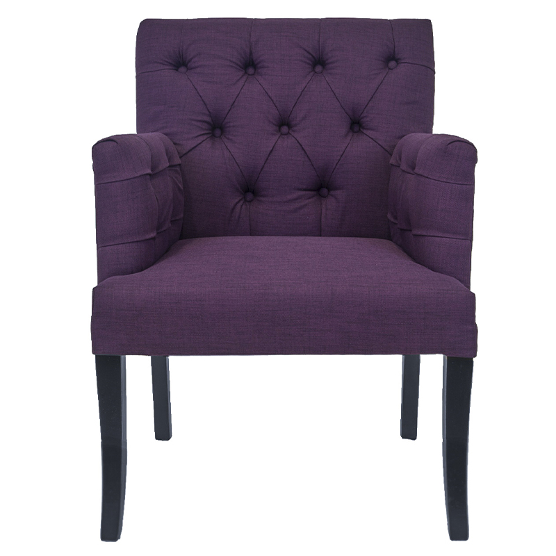 Кресло Addison Chic Armchair purple flax Фиолетовый Черный в Санкт-петербурге | Loft Concept 