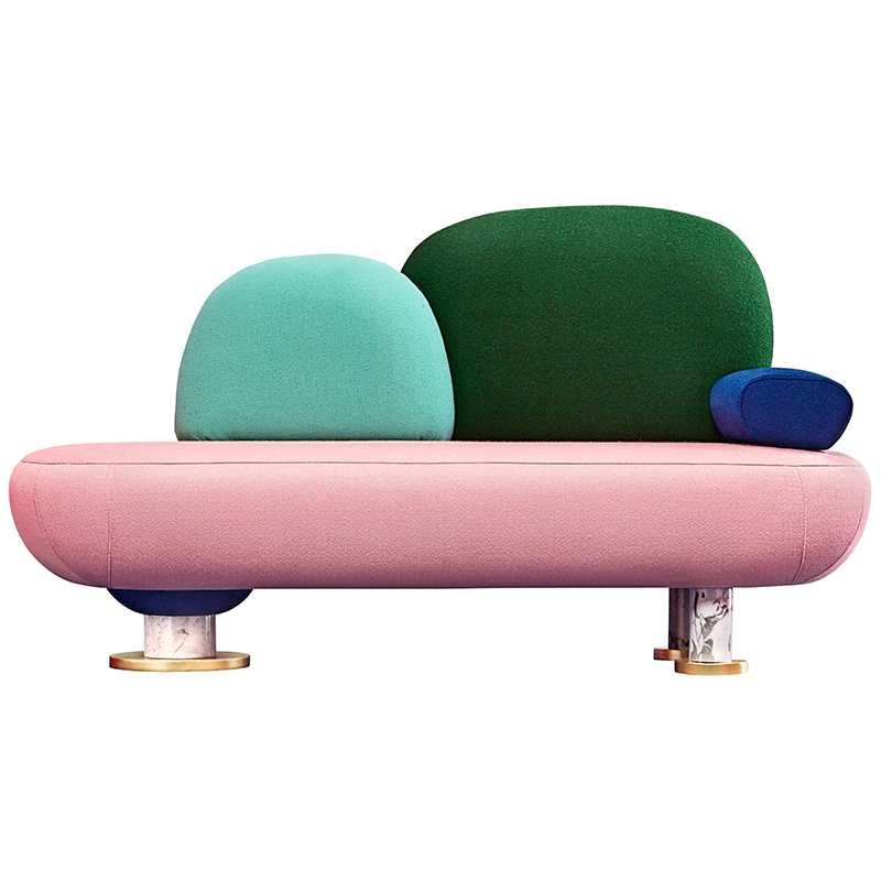 Дизайнерский диван  Toadstool Collection, Sofa Masquespacio Мульти Золотой Белый Мрамор Bianco в Санкт-петербурге | Loft Concept 