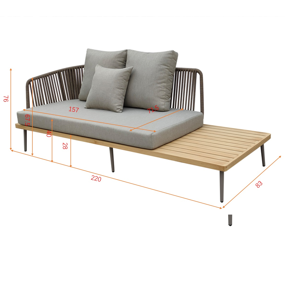 Диван трехместный уличный Street Comfort серый в Санкт-петербурге