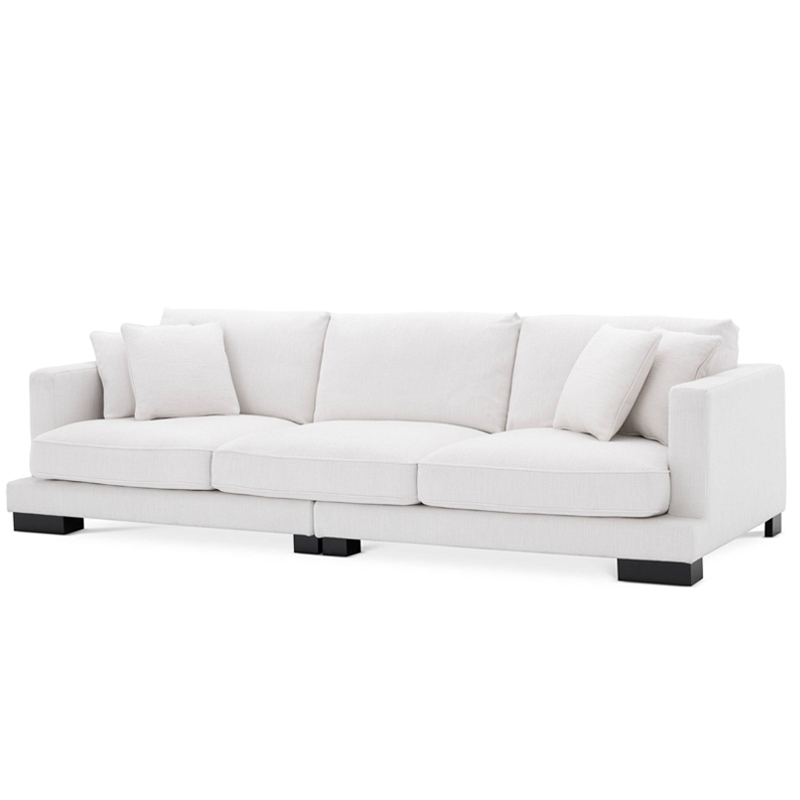 Диван Eichholtz Sofa Tuscany white Белый Черный в Санкт-петербурге | Loft Concept 