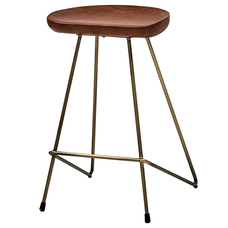 Барный стул Foester Wood Stool Бронза Коричневый в Санкт-петербурге | Loft Concept 