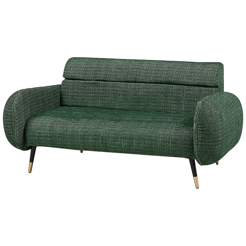 Диван Hebert Sofa Green M Зеленый Зеленый Черный Латунь в Санкт-петербурге | Loft Concept 