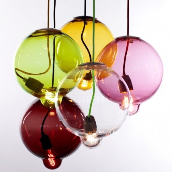 Люстра Cappellini Meltdown Suspension Lamp Прозрачный Янтарь (Amber) Серый (Gray) Синий Красный (Red) Зеленый Розовый (Rose) в Санкт-петербурге | Loft Concept 