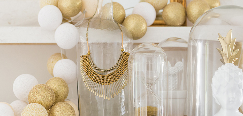 Гирлянда хлопковые фонарики Сotton Ball Shell-Gold - Loft-Concept в Санкт-петербурге