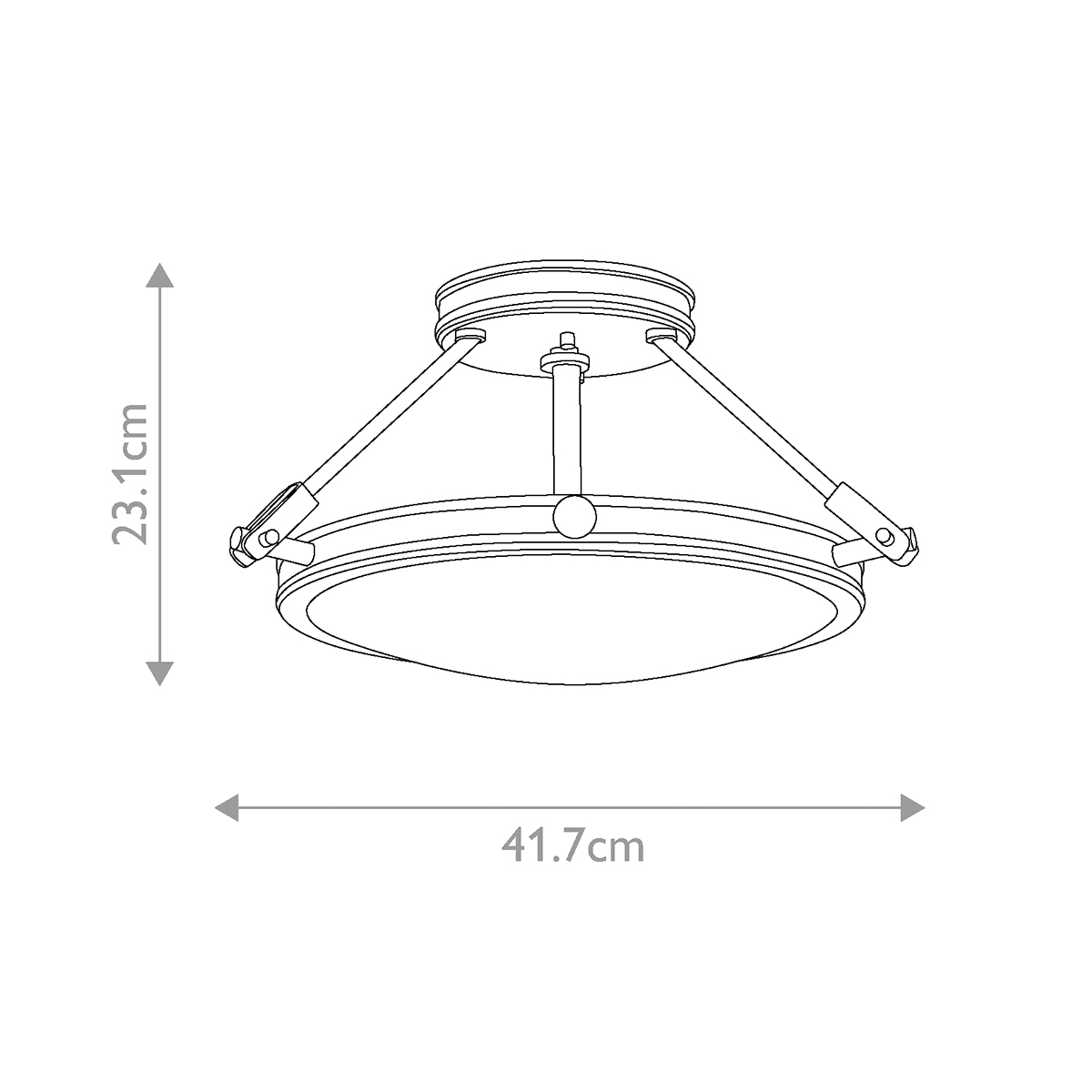 Потолочный светильник цвета латунь с плоским круглым плафоном Hinkley в Санкт-петербурге