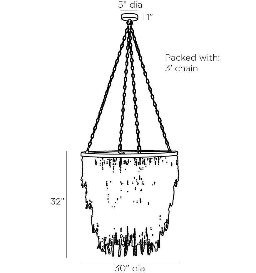 Люстра Амбре деревянные бусы LIZZY CHANDELIER в Санкт-петербурге