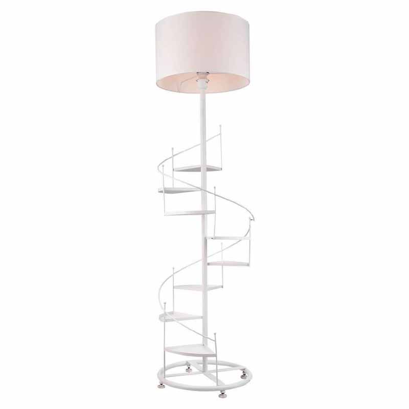 Торшер Spiral Staircase Floor Lamp White Белый в Санкт-петербурге | Loft Concept 