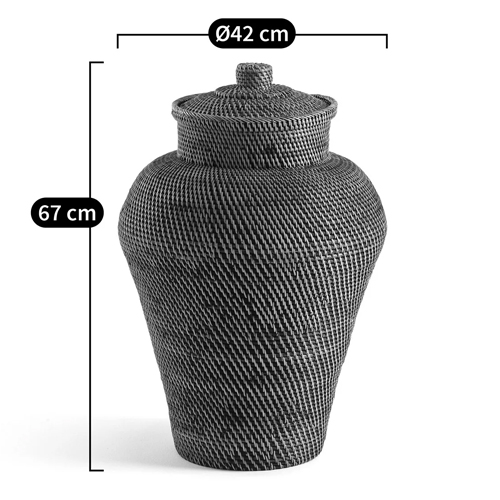 Плетеная корзина из ротанга и бамбука Wicker Vase Basket в Санкт-петербурге