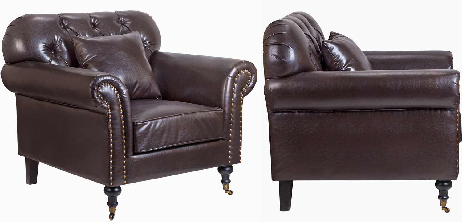 Кресло Taddeo Armchair brown - фото