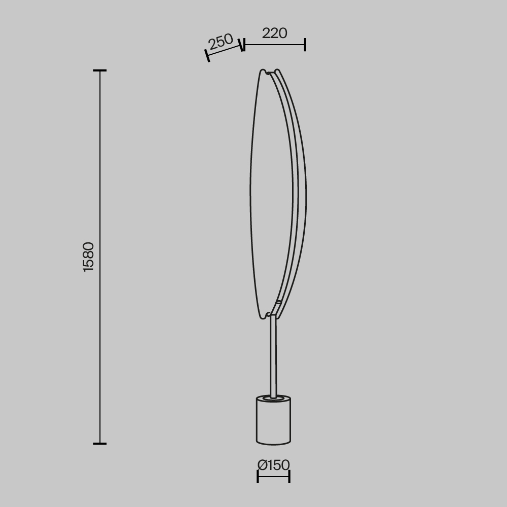 Напольный торшер светодионый Breeze 3000К 33Вт в Санкт-петербурге