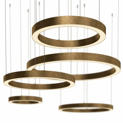 Люстра Light Ring Horizontal von Henge Глянцевое золото Латунь в Санкт-петербурге | Loft Concept 