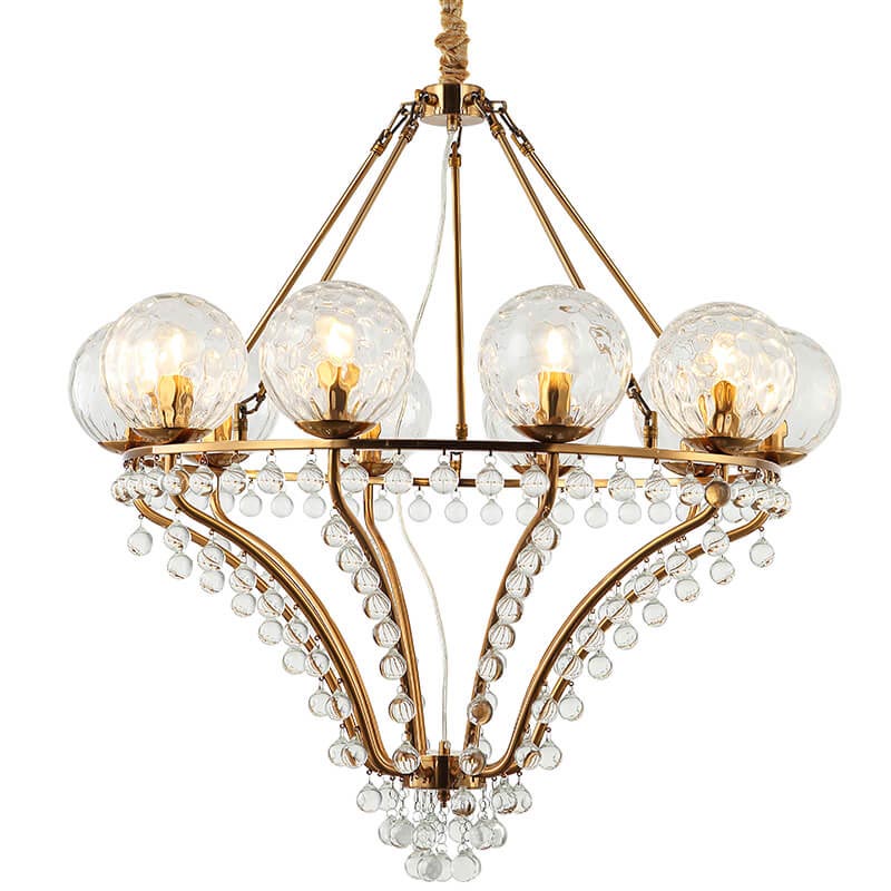 Люстра Melaine Chandelier gold Золотой Прозрачный (Transparent) в Санкт-петербурге | Loft Concept 