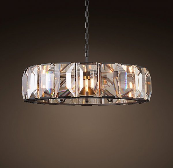 Люстра RH Harlow Crystal Round Chandelier 10 Черный в Санкт-петербурге | Loft Concept 