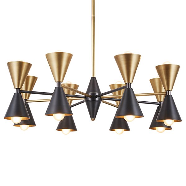 Люстра CAIRO CHANDELIER BLACK AND GOLD Золотой Черный в Санкт-петербурге | Loft Concept 