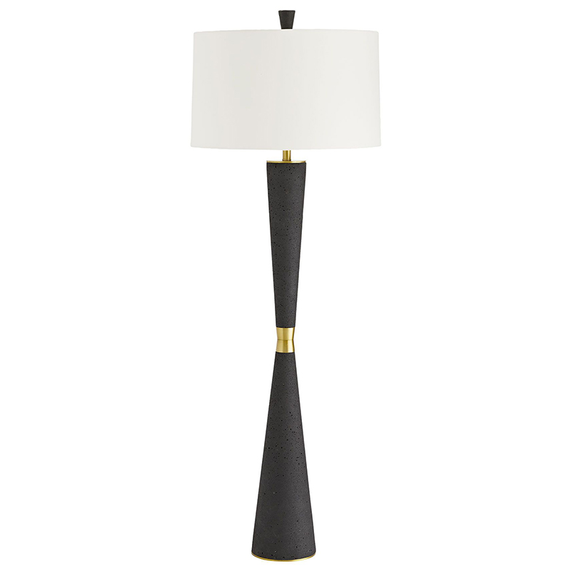 Торшер Arteriors GROM FLOOR LAMP Золотой Белый Черный в Санкт-петербурге | Loft Concept 