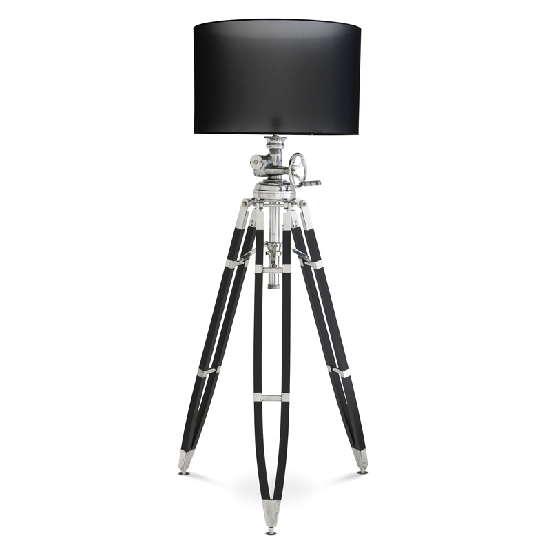 Торшер Eichholtz Floor Lamp Royal Marine Black Черный Алюминий в Санкт-петербурге | Loft Concept 