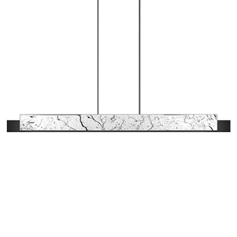 Люстра Leonce Marble Linear Chandelier White Черный Белый Мрамор Bianco в Санкт-петербурге | Loft Concept 