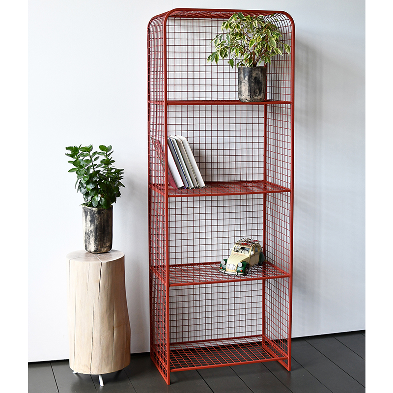 Стеллаж Weir Industrial Metal Rust Rack Красный в Санкт-петербурге | Loft Concept 