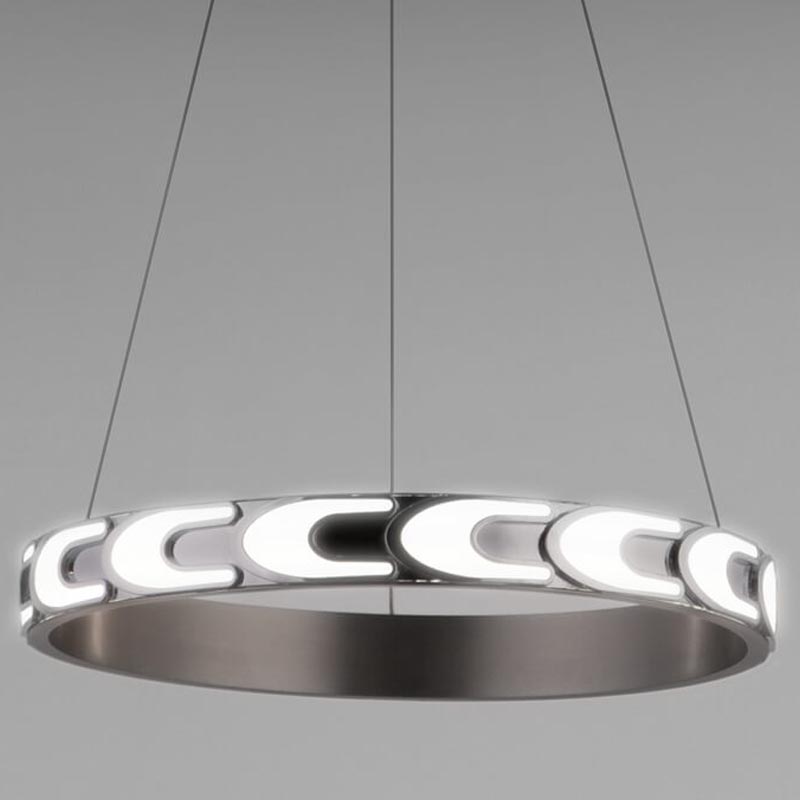 Люстра Maoris Ring Horizontal Chandelier D45 Никель Сатин в Санкт-петербурге | Loft Concept 