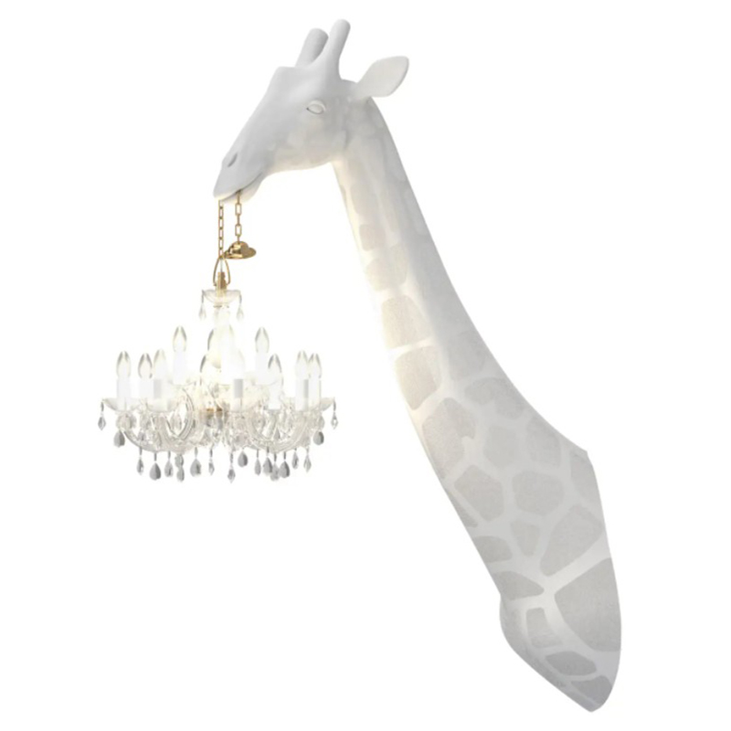 Бра белый жираф White Giraffe Wall Lamp Sconce Chandalier Белый в Санкт-петербурге | Loft Concept 