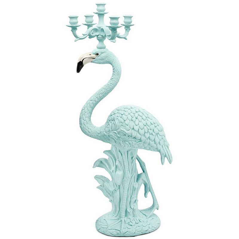 Подсвечник Candleholder Flamingo Bisc. Azure Matt Бирюзовый в Санкт-петербурге | Loft Concept 