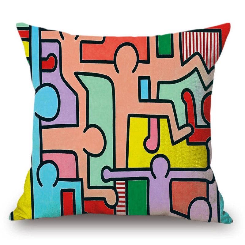 Подушка Keith Haring 7 Мульти в Санкт-петербурге | Loft Concept 