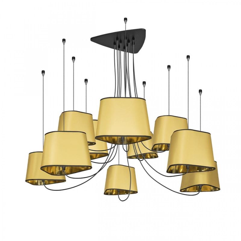 Люстра Designheure Lighting Gold 10 плафонов Золотой Черный в Санкт-петербурге | Loft Concept 