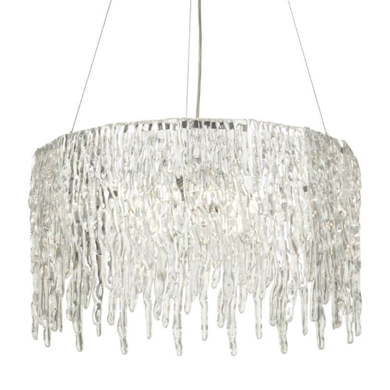 Люстра Cold Heart Silver Single Tier Chandelier Хром Прозрачное Стекло в Санкт-петербурге | Loft Concept 