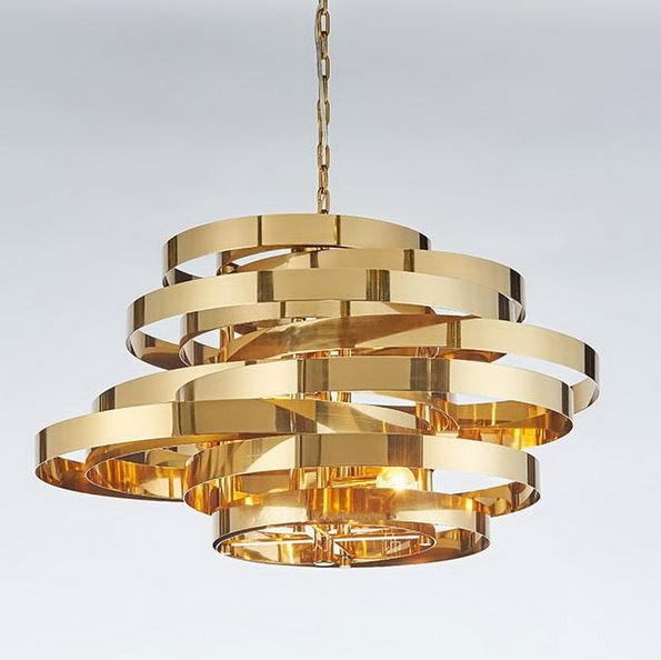 Подвесной светильник Vertigo Pendant Corbett Lighting Глянцевое золото в Санкт-петербурге | Loft Concept 