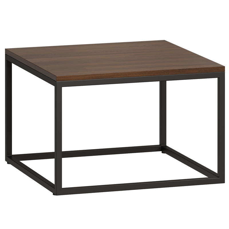 Кофейный стол Industrial Oak Philomel Coffee Table square Коричневый Черный в Санкт-петербурге | Loft Concept 