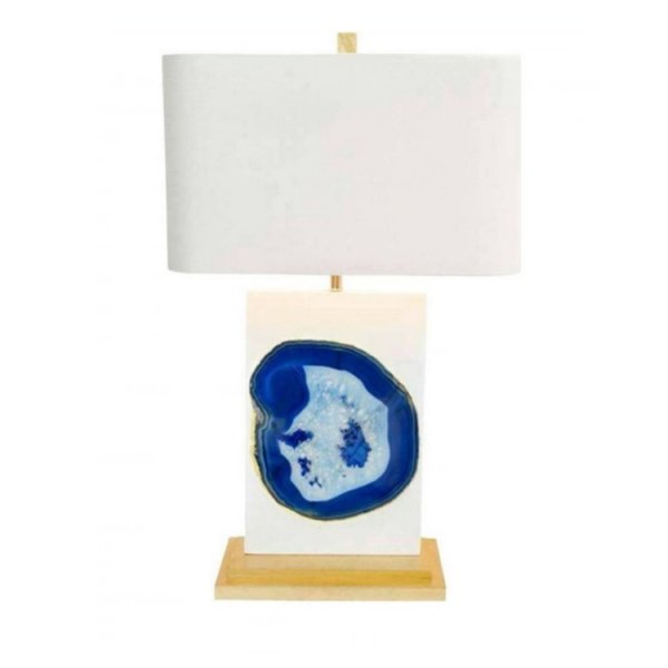 Настольная лампа Bel Air Table Lamp in Blue Agate Белый в Санкт-петербурге | Loft Concept 