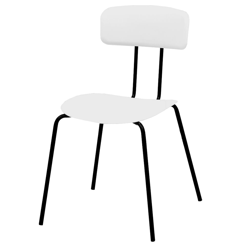 Стул Tyler Loft Stool White Белый Черный в Санкт-петербурге | Loft Concept 