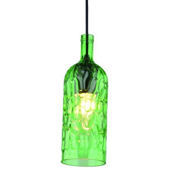 Подвесной светильник Geometry Glass Green Bottle Pendant Зеленый в Санкт-петербурге | Loft Concept 