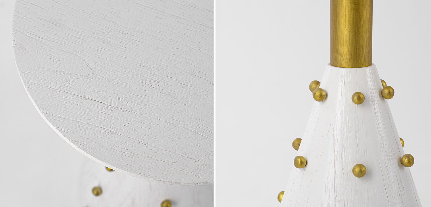 Las Vegas Side Table White Burl - фото