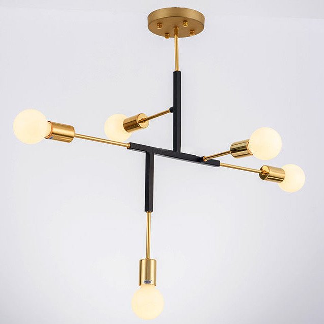 Светильник CLIFF SUSPENSION LAMP black Золотой Черный в Санкт-петербурге | Loft Concept 