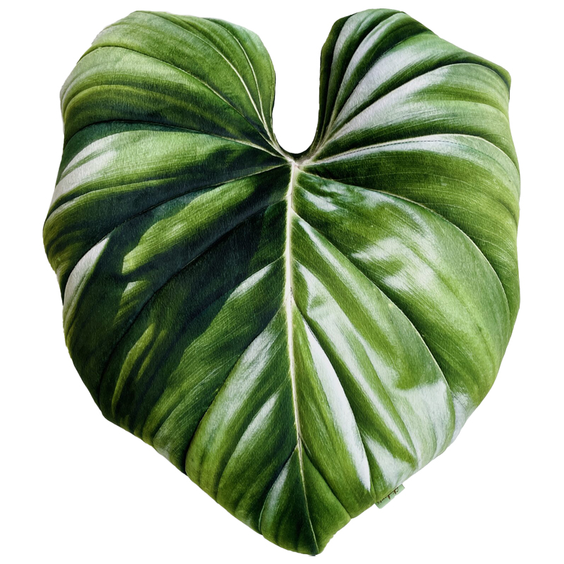 Декоративная подушка Botanical Cushion Philodendron Зеленый в Санкт-петербурге | Loft Concept 