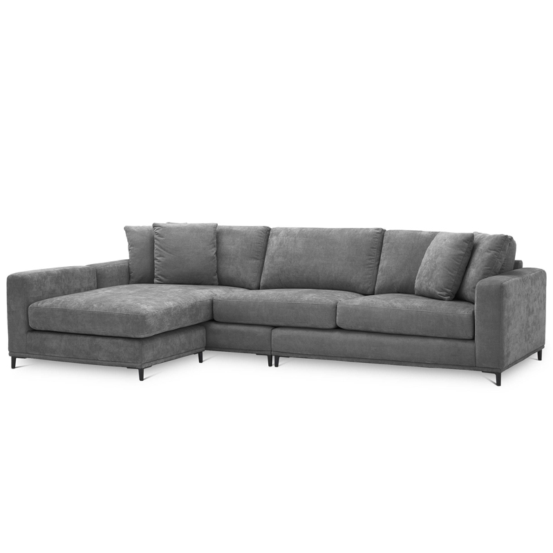 Диван Eichholtz Sofa Feraud Lounge grey Серый Черный в Санкт-петербурге | Loft Concept 